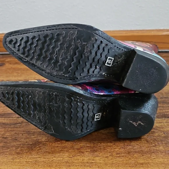 Nomad Colorful Rubber Waterproof Pointed Toe Cowboy Boots Sz.8 - Picture 4 of 8